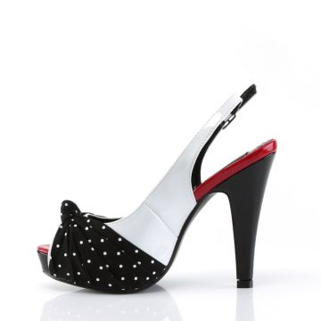 Černobílé retro sandály BETT09/W-BF Pin Up Couture - z vnitřku