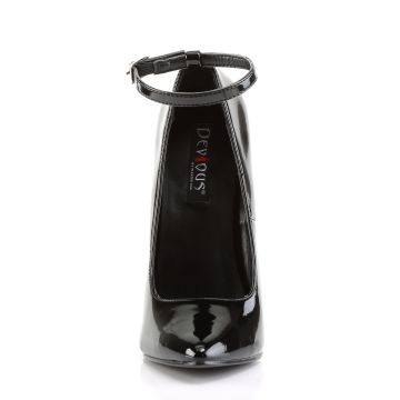 DAGGER-12 Černé erotické lodičky | DAGGER-12 Devious - zepředu