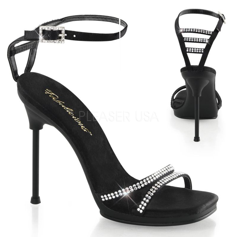 CHIC42/BSA/M Černé páskové sandály | CHIC-42 Fabulicious