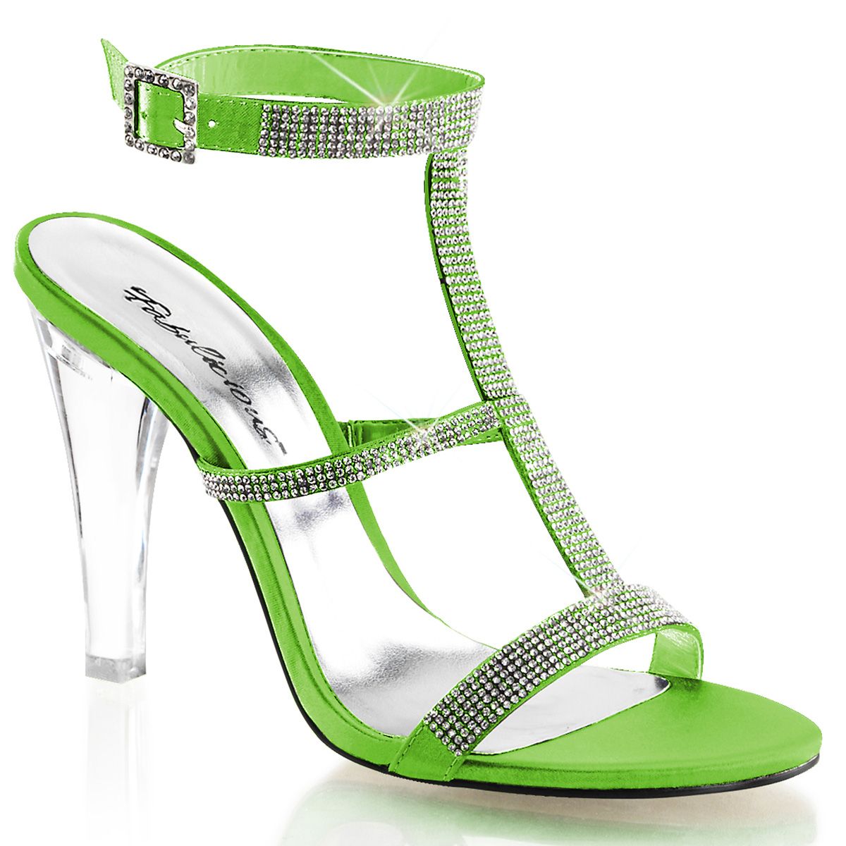 CLE418/APGNSA Zelené sandály | CLEARLY-418 Fabulicious CLE418/APGNSA Zelené sandály | CLEARLY-418 Fabulicious