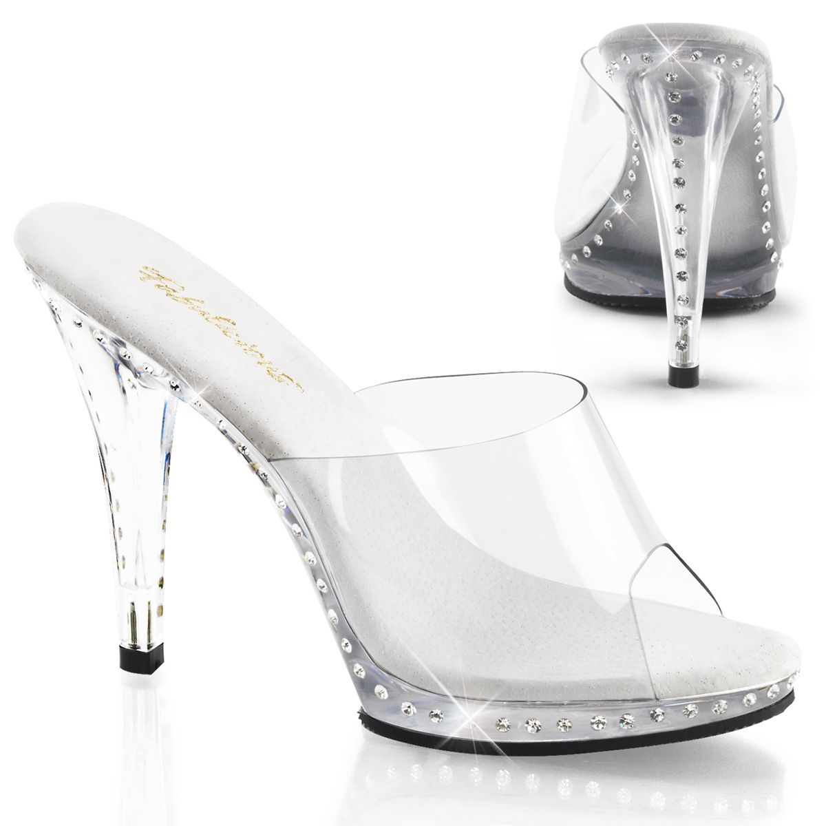 FLA401LS/C/M Průhledné luxusní pantofle | FLAIR-401LS Fabulicious FLA401LS/C/M Průhledné luxusní pantofle | FLAIR-401LS Fabulicious