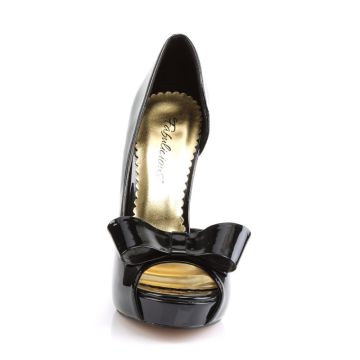 LUMINA32/B Černé módní lodičky s otevřeným bokem | LUMINA-32 Fabulicious - zepředu LUMINA32/B Černé módní lodičky s otevřeným bokem | LUMINA-32 Fabulicious - zepředu