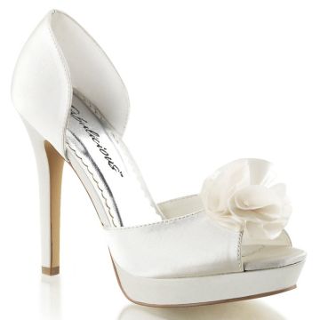 LUMINA-34 Bílé lodičky s otevřenými boky Fabulicious