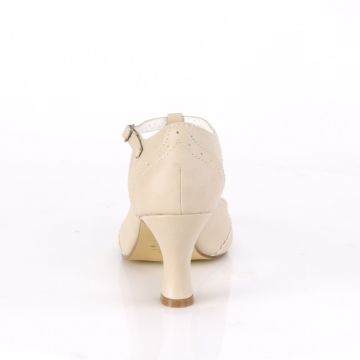 FLAP26/CRPU Krémové retro lodičky | FLAPPER-26 Pin Up Couture - zezadu FLAP26/CRPU Krémové retro lodičky | FLAPPER-26 Pin Up Couture - zezadu