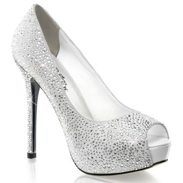 PTG16/WS Luxusní bílé dámské lodičky | PRESTIGE-16 Pleaser Day & Night PTG16/WS Luxusní bílé dámské lodičky | PRESTIGE-16 Pleaser Day & Night