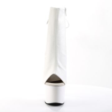 ADO1018/WPU/M Bílé sexy kozačky | ADORE-1018 Pleaser - zepředu