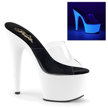 go-go dance ADORE-701UV Svítící sexy bílé boty Pleaser