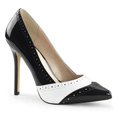 AMU26/B-W Černobílé retro sexy lodičky