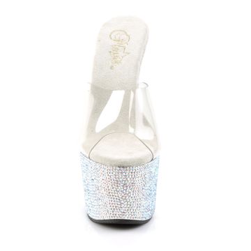BEJEWELED-701DM Luxusní sexy pantofle | BEJEWELED-701DM Pleaser - zepředu BEJEWELED-701DM Luxusní sexy pantofle | BEJEWELED-701DM Pleaser - zepředu