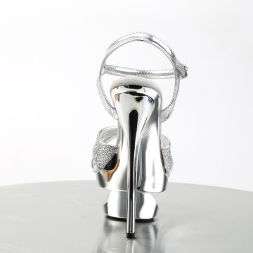 ECP619G/S/M Stříbrné sexy boty | ECLIPSE-619G Pleaser - zezadu ECP619G/S/M Stříbrné sexy boty | ECLIPSE-619G Pleaser - zezadu