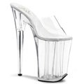 INF901/C/M Extra vysoké sexy průhledné pantofle
