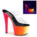 RBOW302UV/C/NMC Svítící sexy pantofle na vysokém podpatku