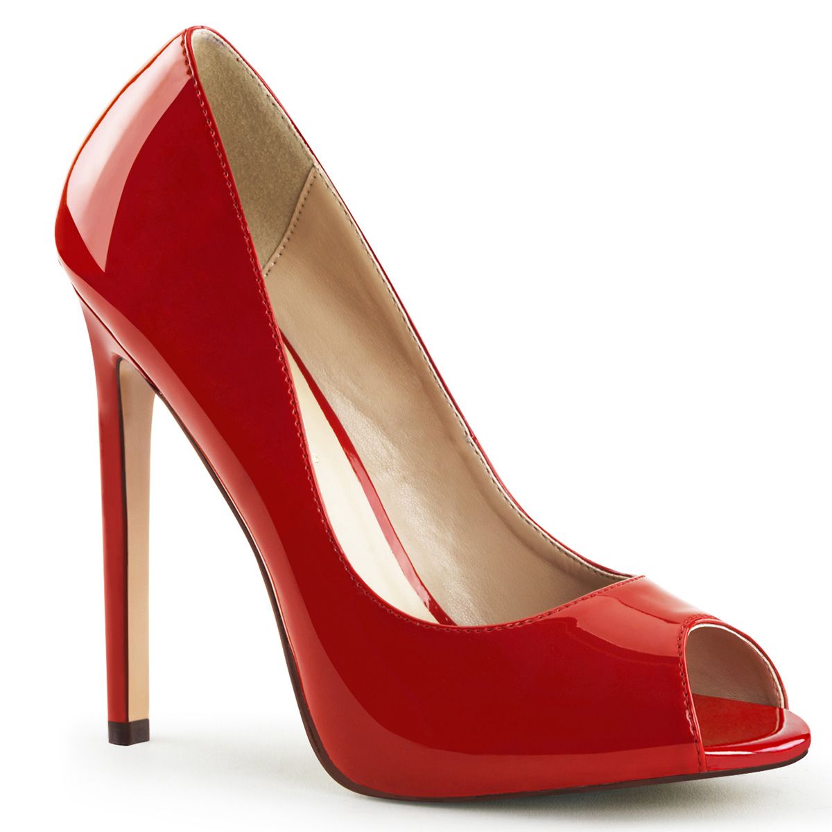 SEXY42/R Červené lodičky na jehle | SEXY-42 Pleaser