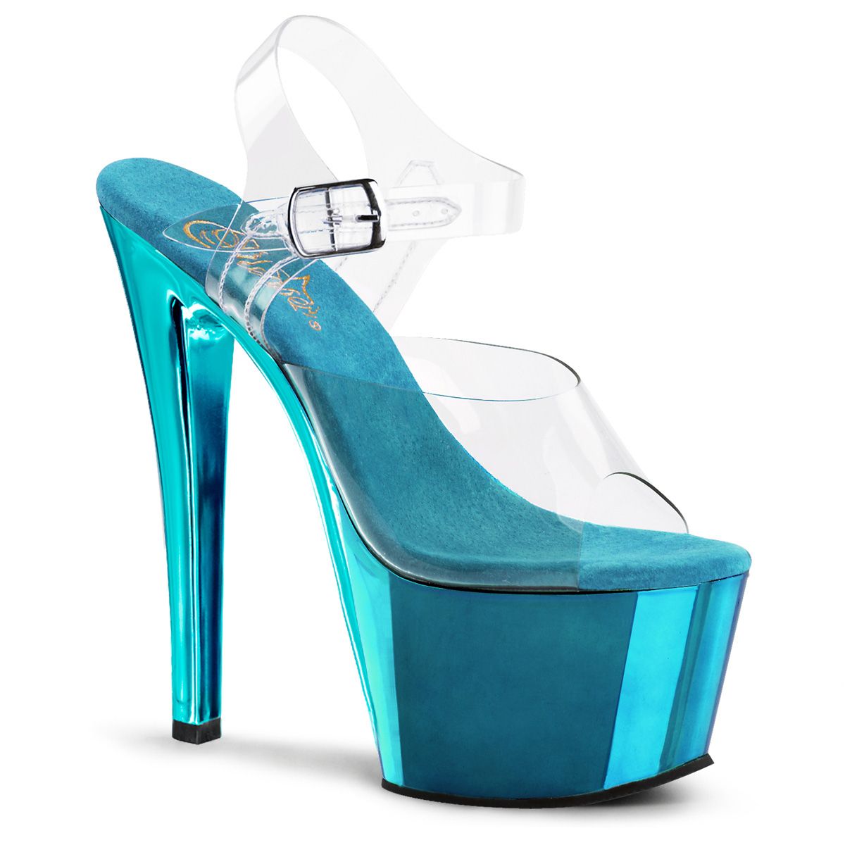 SKY308/C/TECH Tyrkysové boty Pleaser | SKY-308 Pleaser