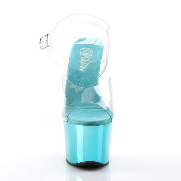 SKY308/C/TECH Tyrkysové boty Pleaser | SKY-308 - zepředu SKY308/C/TECH Tyrkysové boty Pleaser | SKY-308 - zepředu