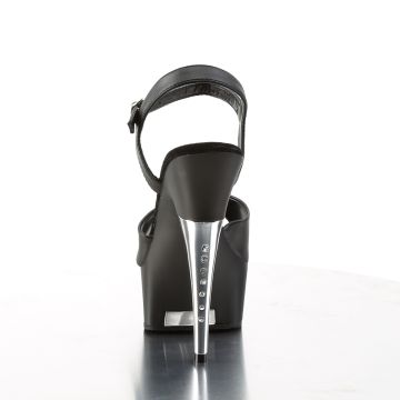 CAP609/BPU/M Černé sexy boty | CAPTIVA-609 Pleaser - zezadu