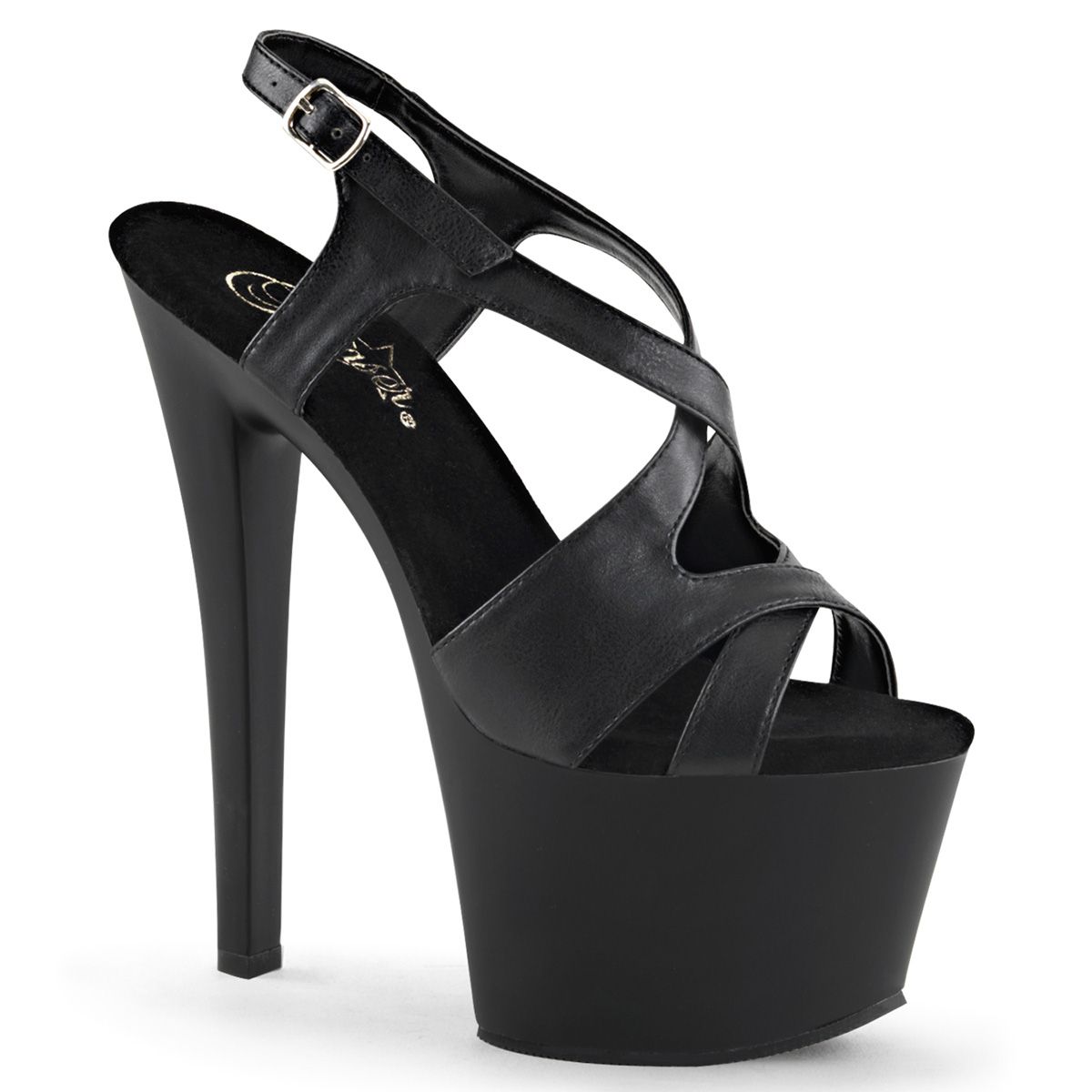 SKY330/BPU/M Sexy černé páskové boty | SKY-330 Pleaser