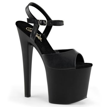 go-go dance TAB709/BPU/M Extra vysoké podpatky černé sexy sandály Pleaser