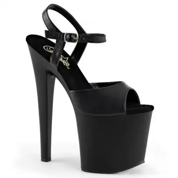 TAB709/BPU/M Extra vysoké podpatky černé sexy sandály