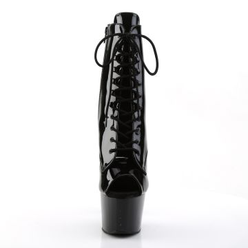 Černé lack kozačky ADO1021/B/M | ADORE-1021 Pleaser - zepředu