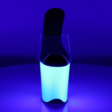 FLAMINGO-801UV Bílé svítící Pleaser pantofle | FLAMINGO-801UV Pleaser - zepředu FLAMINGO-801UV Bílé svítící Pleaser pantofle | FLAMINGO-801UV Pleaser - zepředu