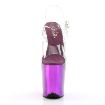FLAM808/C/PPCH Fialové Pleaser sandály | FLAMINGO-808 Pleaser - zepředu FLAM808/C/PPCH Fialové Pleaser sandály | FLAMINGO-808 Pleaser - zepředu