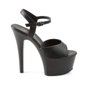 ASP609/BPU/M Černé sandály | ASPIRE-609 Pleaser - z vnějšku