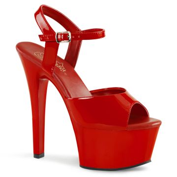 Striptýz sandály ASP609/R/M Červené Pleaser