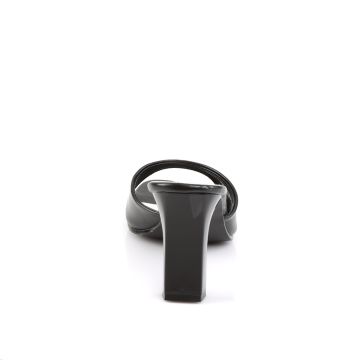 Černé pantofle ROM301-2/B/PU Fabulicious - zezadu