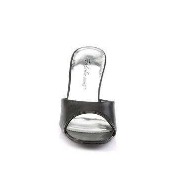 ROMANCE-301-2 Černé pantofle | ROMANCE-301-2 Fabulicious - zepředu